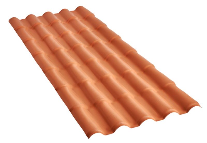 Telha Pvc Colonial Ceramica 3,28×0,86mt (081170630328)