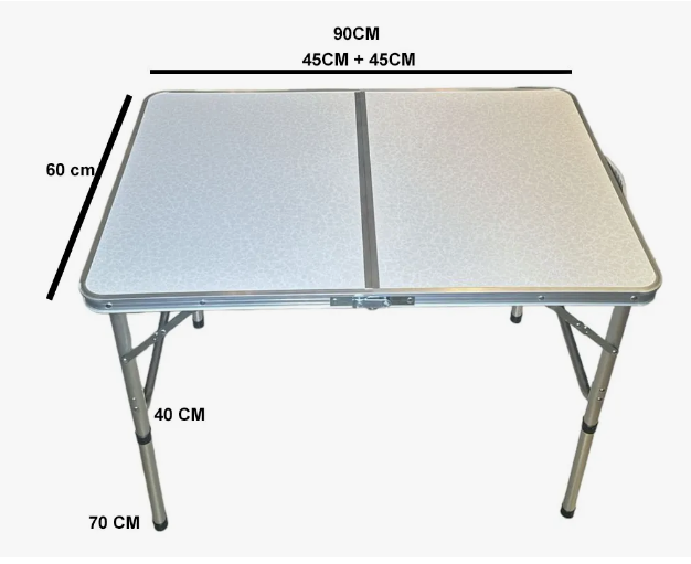 Mesa Dobravel Aluminio 90x45x60 Cm Dob (07679)