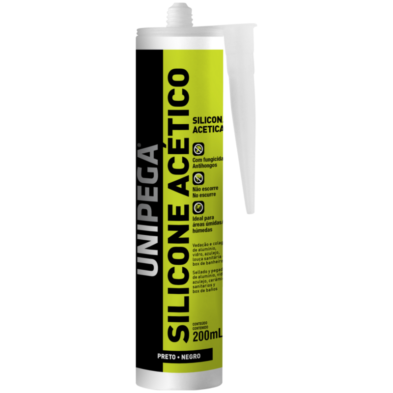 Silicone Acetico Preto 200gr (AES0509.0638)
