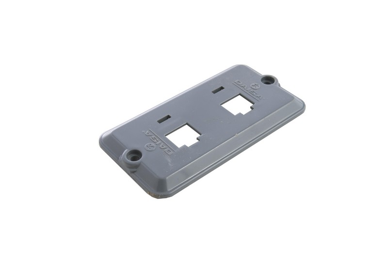 TAMPA CONDULETE RJ 45/11 PVC CINZA DUPLO