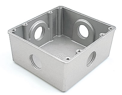 CAIXA DE LUZ ALUM P/PISO BAIXA 4X4 1″