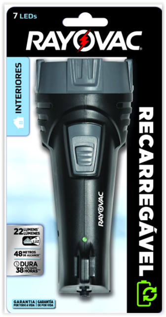 LANTERNA 07 LEDS RECARREGAVEL