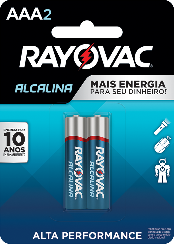 PILHA ALCALINA AAA PALITO C/2PC