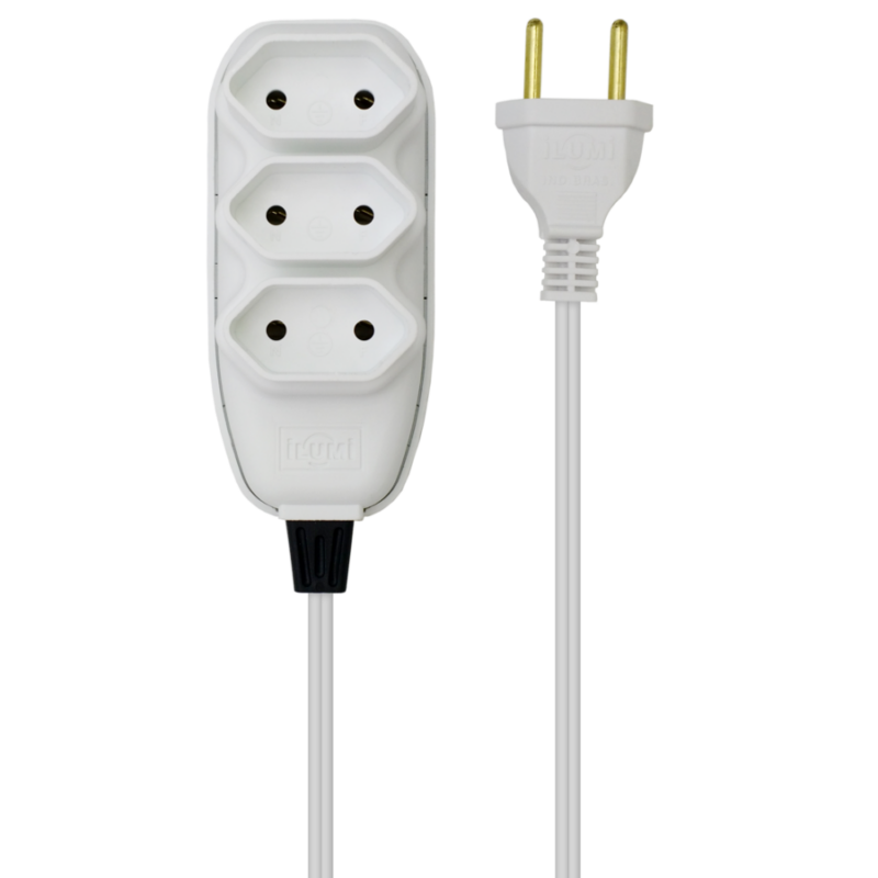 EXTENSAO PL 2P 2X0,75  5MT BR COMPACT
