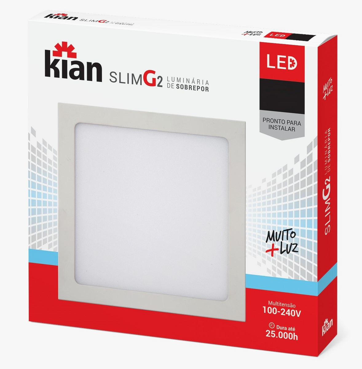 PAINEL LED SOB QUAD 22CM 18W 3K BR