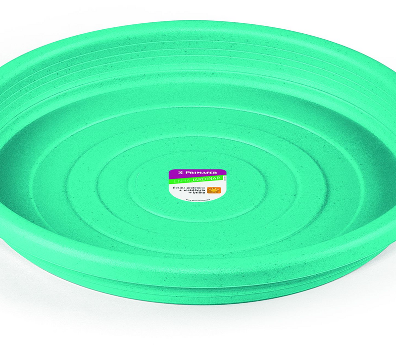 PRATO P/VASO JARD PLAST 13CM TURQUESA