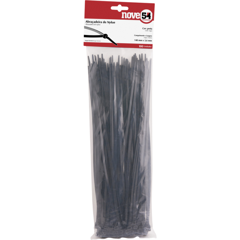 ABRACADEIRA NYLON PR 200X2,5MM 100UN