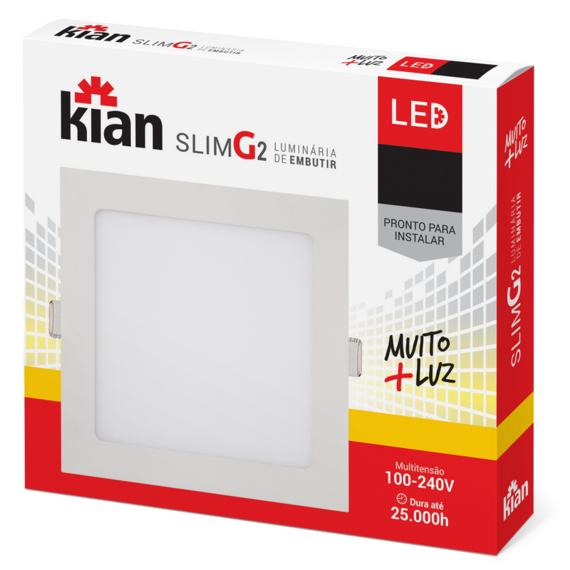 PAINEL LED EMB QUAD 40CM 32W 3K BR