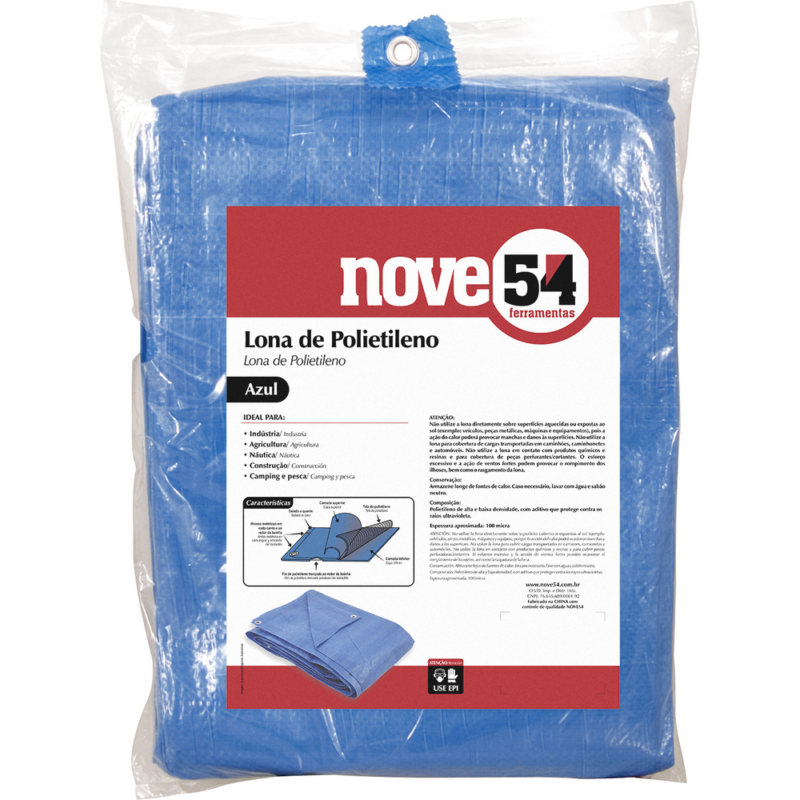 LONA AZUL 10X8MT 8,33KG POLIETILENO