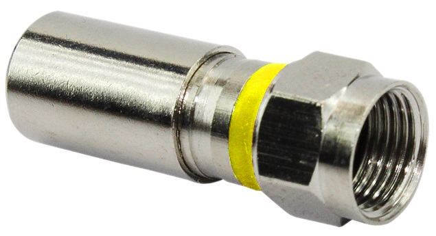CONECTOR P/CABO COAX COMPRES RG6 C/10UN