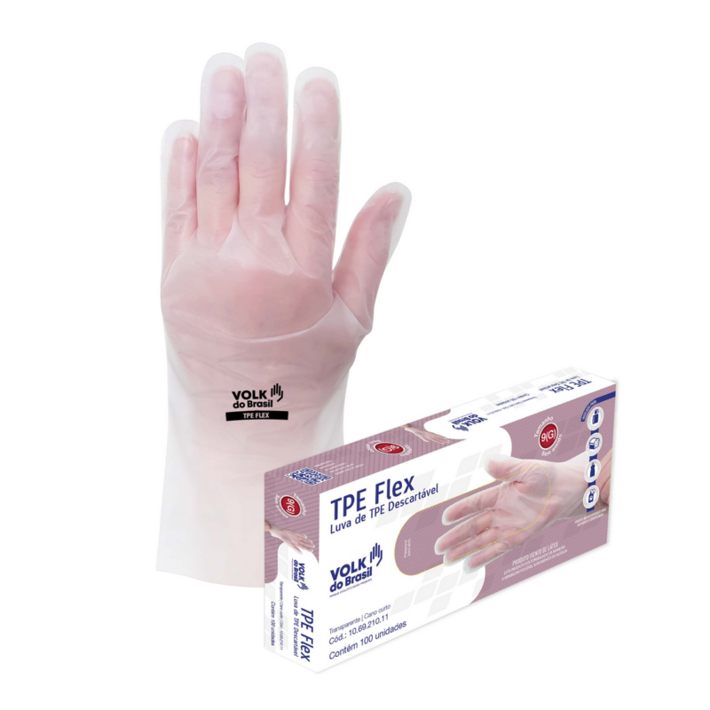 LUVA P/MAO TPE FLEX DESCARTAVEL M C/100