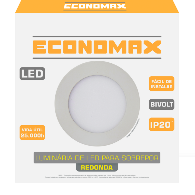 PAINEL LED SOB RED 21,1CM 18W 6,5K BR