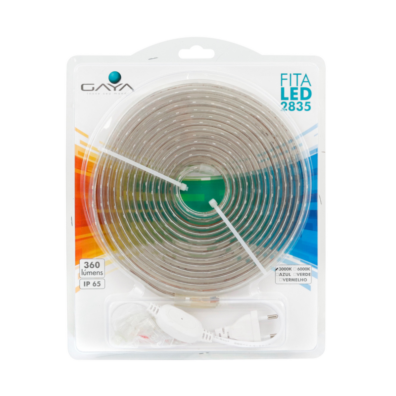 FITA LED  4,8W 5MT 220V 3K C/FONTE