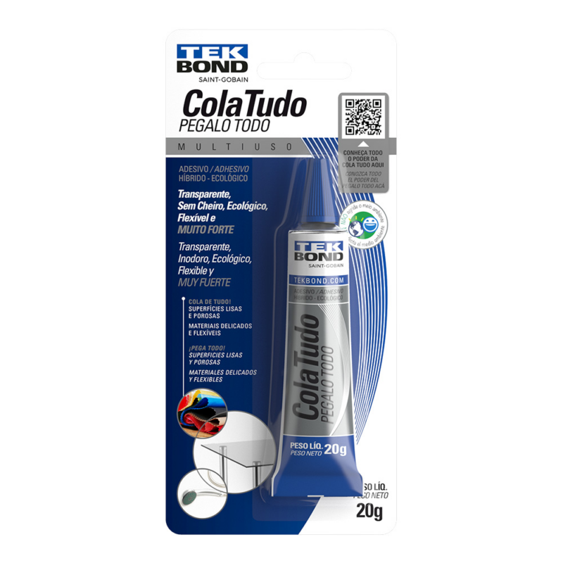 ADESIVO FIXA TUDO INCOLOR  20G