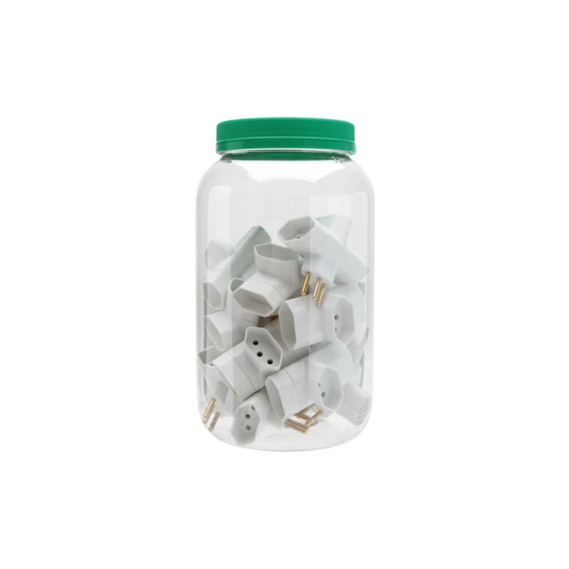 PINO ADAPT TIPO T 2P+T BR 10A 15PC POTE