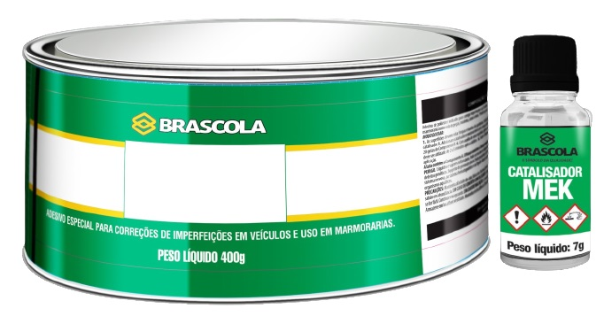 MASSA PLASTICA BG 400GR LIGHT BRASCOVED