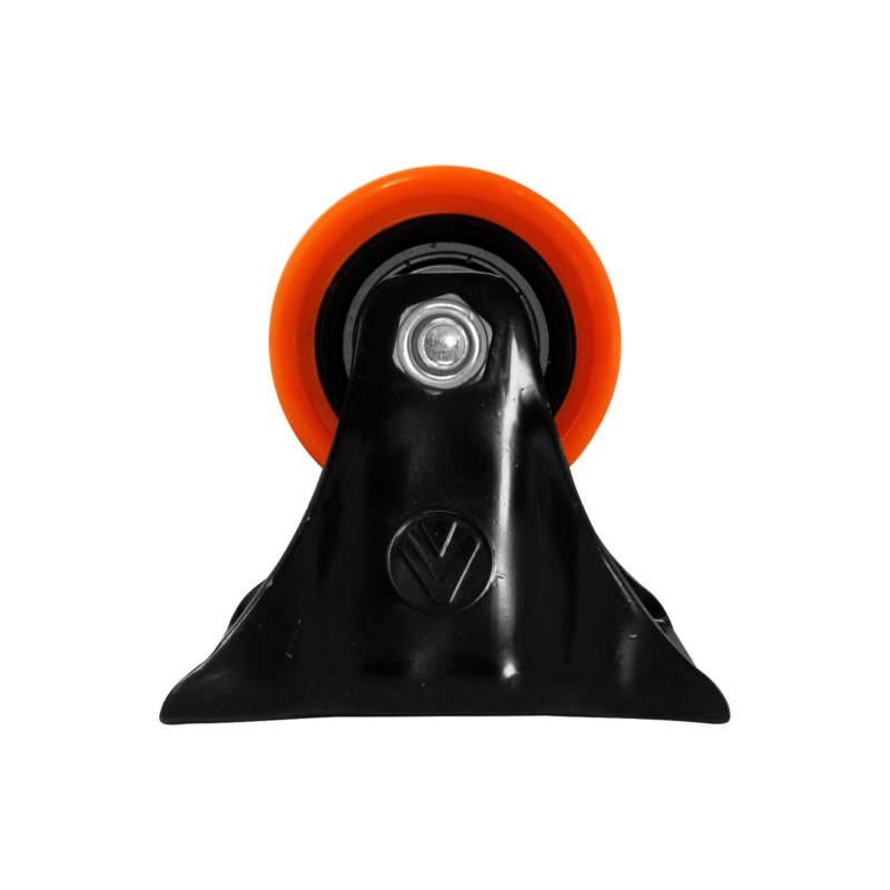RODIZIO FIXO 4″ PVC LARANJ S/FREIO
