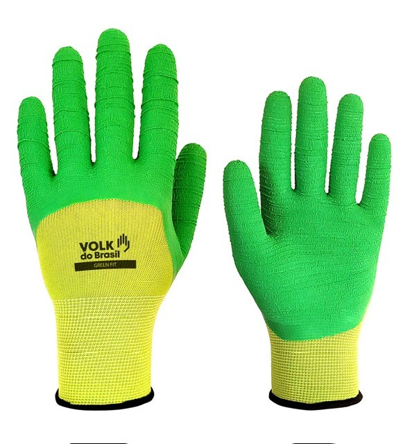 LUVA P/MAO ALG C/LATEX GREEN FIT G