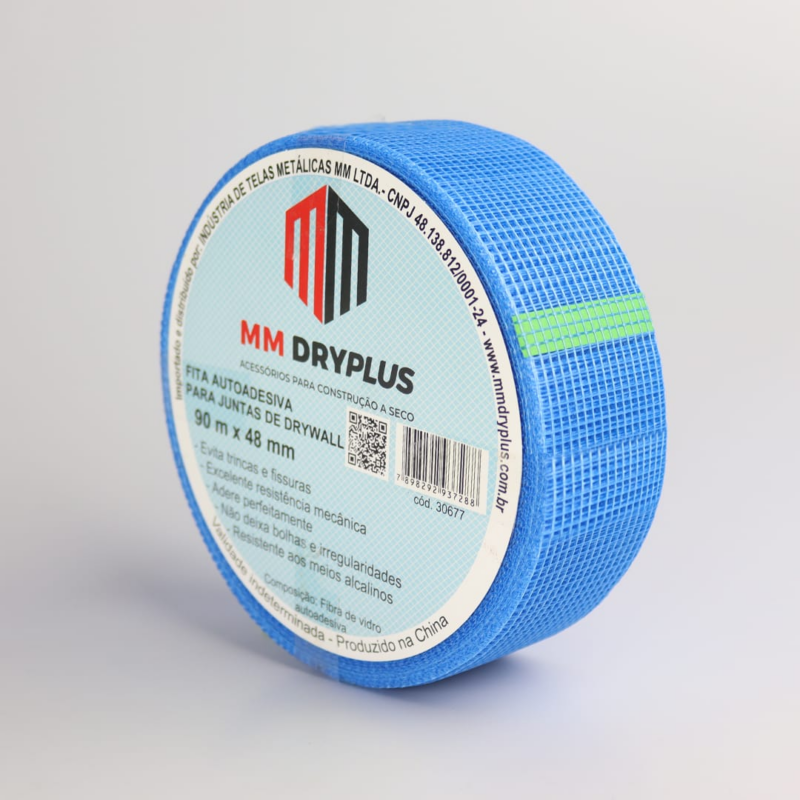 FITA TELADA P/GESSO/DRYWALL 48MMX90MT AZ