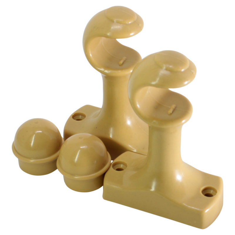 KIT SUPORTE PVC P/VARAO 19MM MARFIM