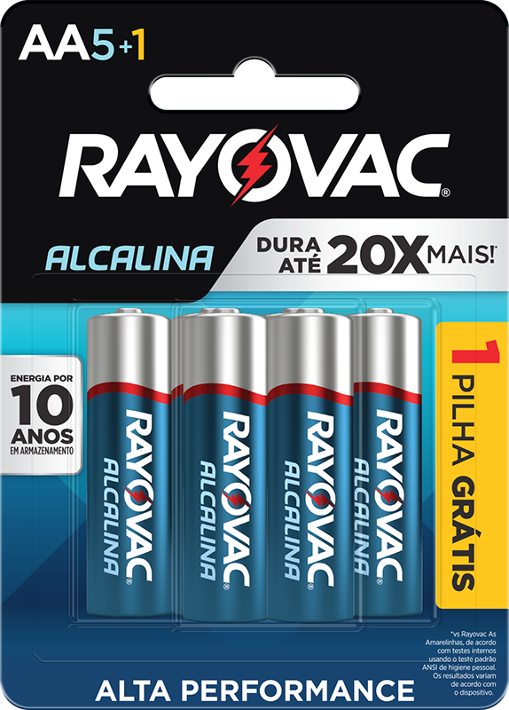 PILHA ALCALINA AA PEQ C/6PC L6P5