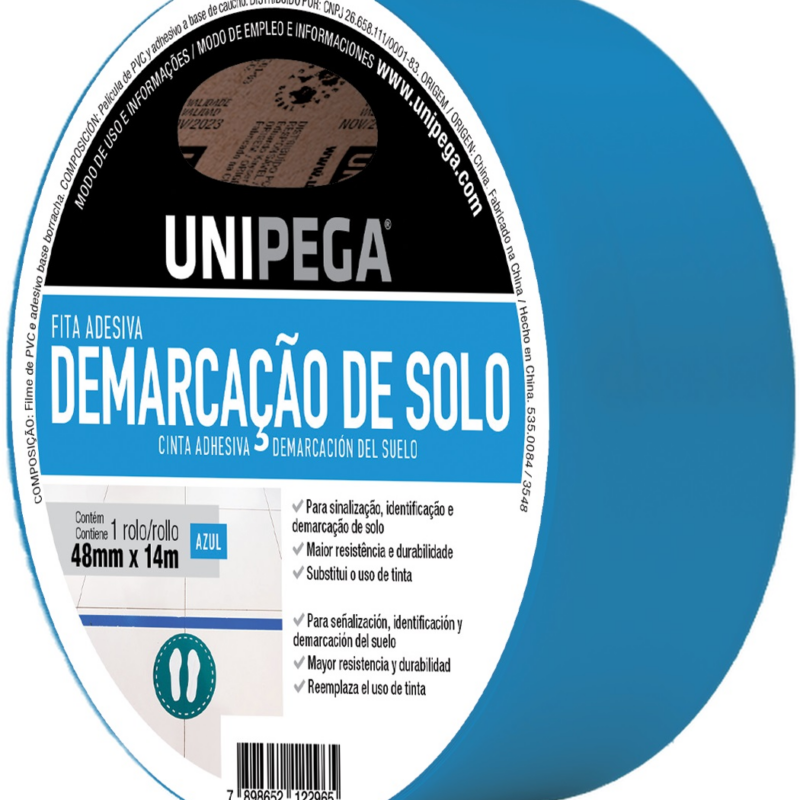 FITA DEMARCACAO SOLO 48MMX14MT AZ