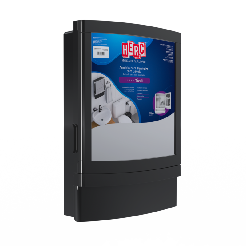 ARMARIO PLAST EMB 46X33X11CM C/GAVETA PT