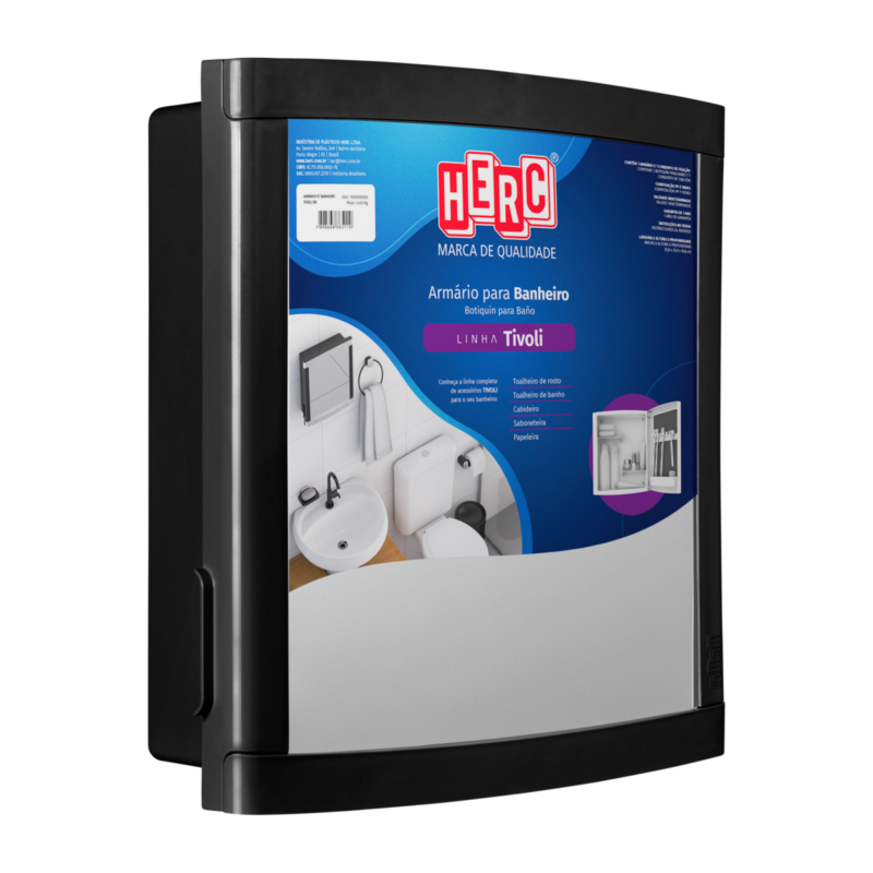 ARMARIO PLAST EMB 34X33X11CM PRETO