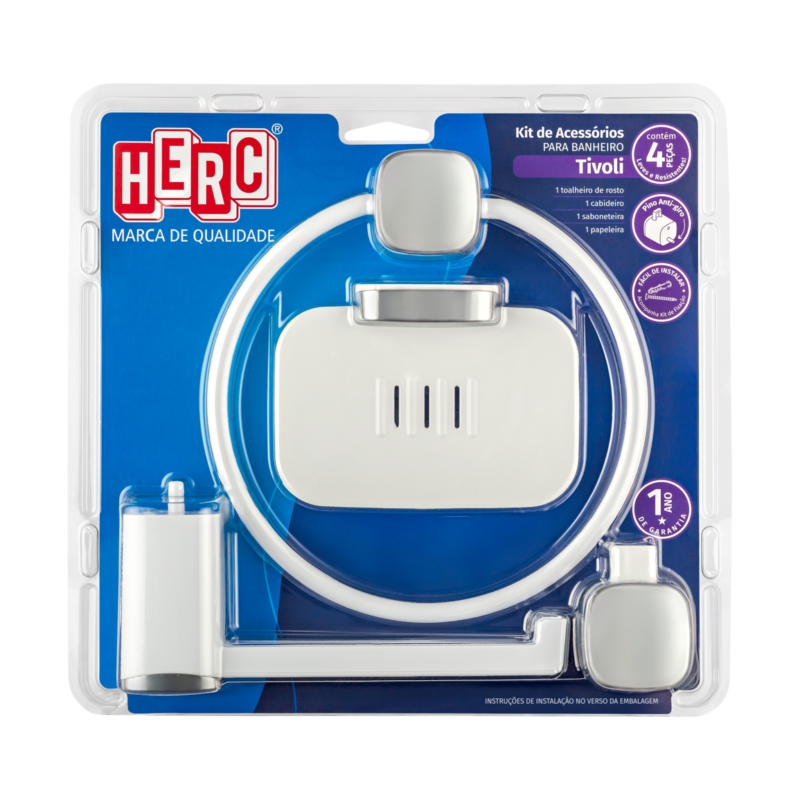 KIT P/BANHEIRO ABS BR/CR 4PC TIVOLI