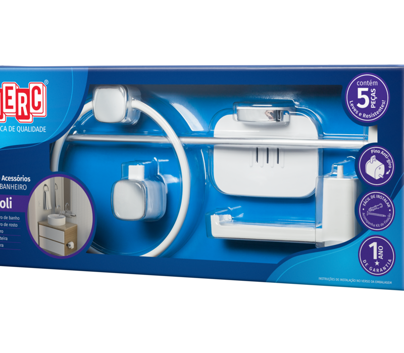 KIT P/BANHEIRO ABS BR/CR 5PC TIVOLI