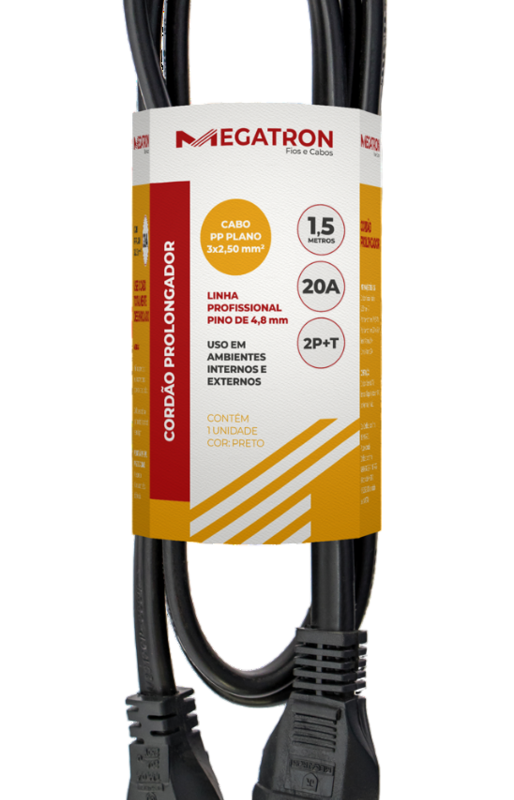 CORDAO PROLONG PP 3X2,5MM 10MT PT