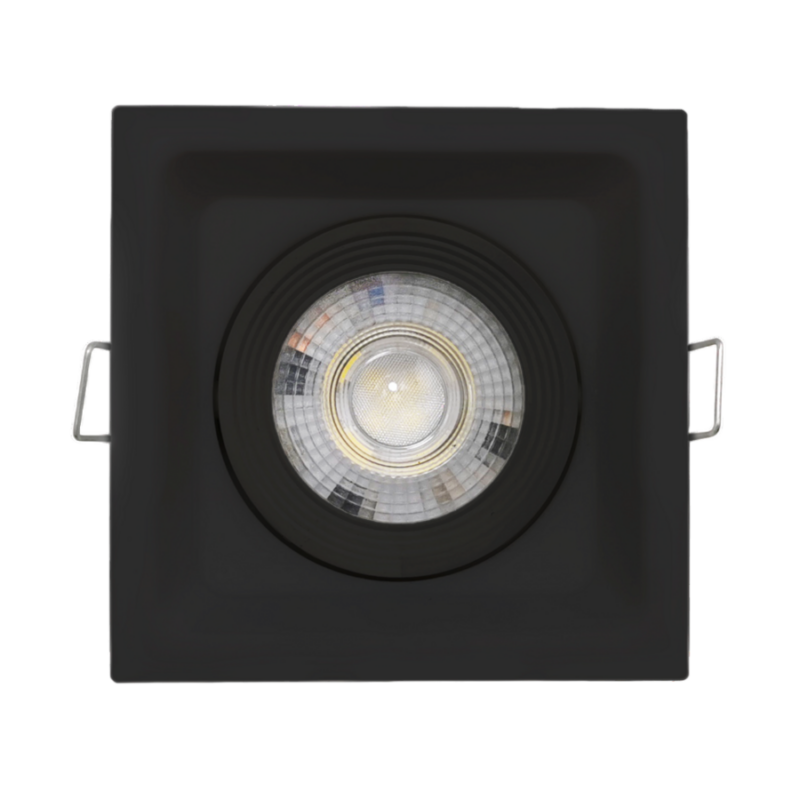 SPOT LED EMB QUAD 5W MOV RECUADO 6K PT