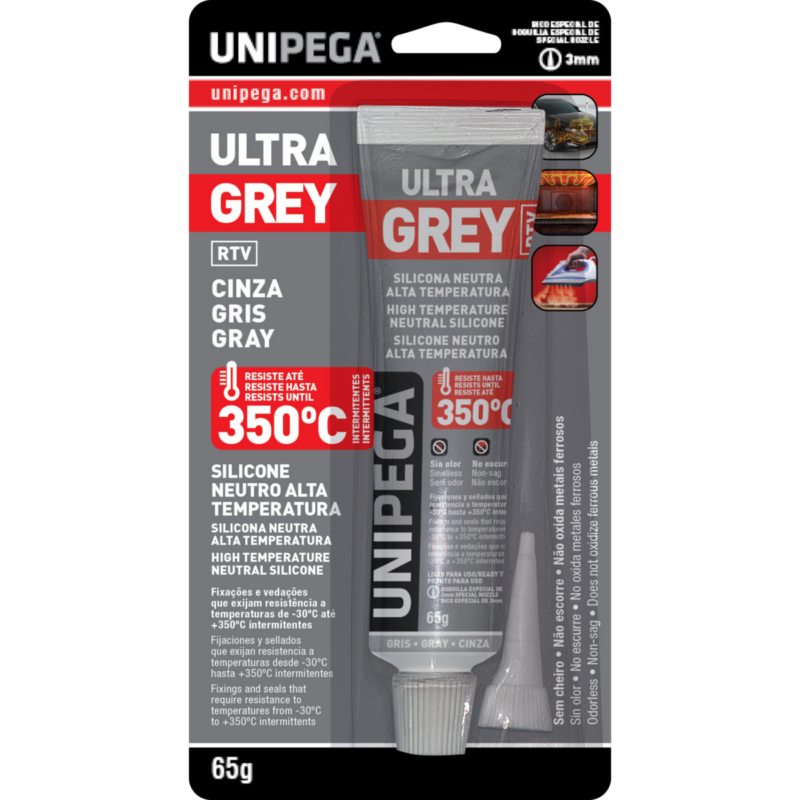 SILICONE ALTA TEMPERATURA CINZA 65GR